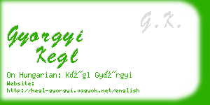 gyorgyi kegl business card